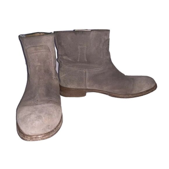 Rag & Bone Holly Ankle Boots Suede Pull On Sz 39 or 9 Gray Taupe Suede READ - Picture 1 of 12